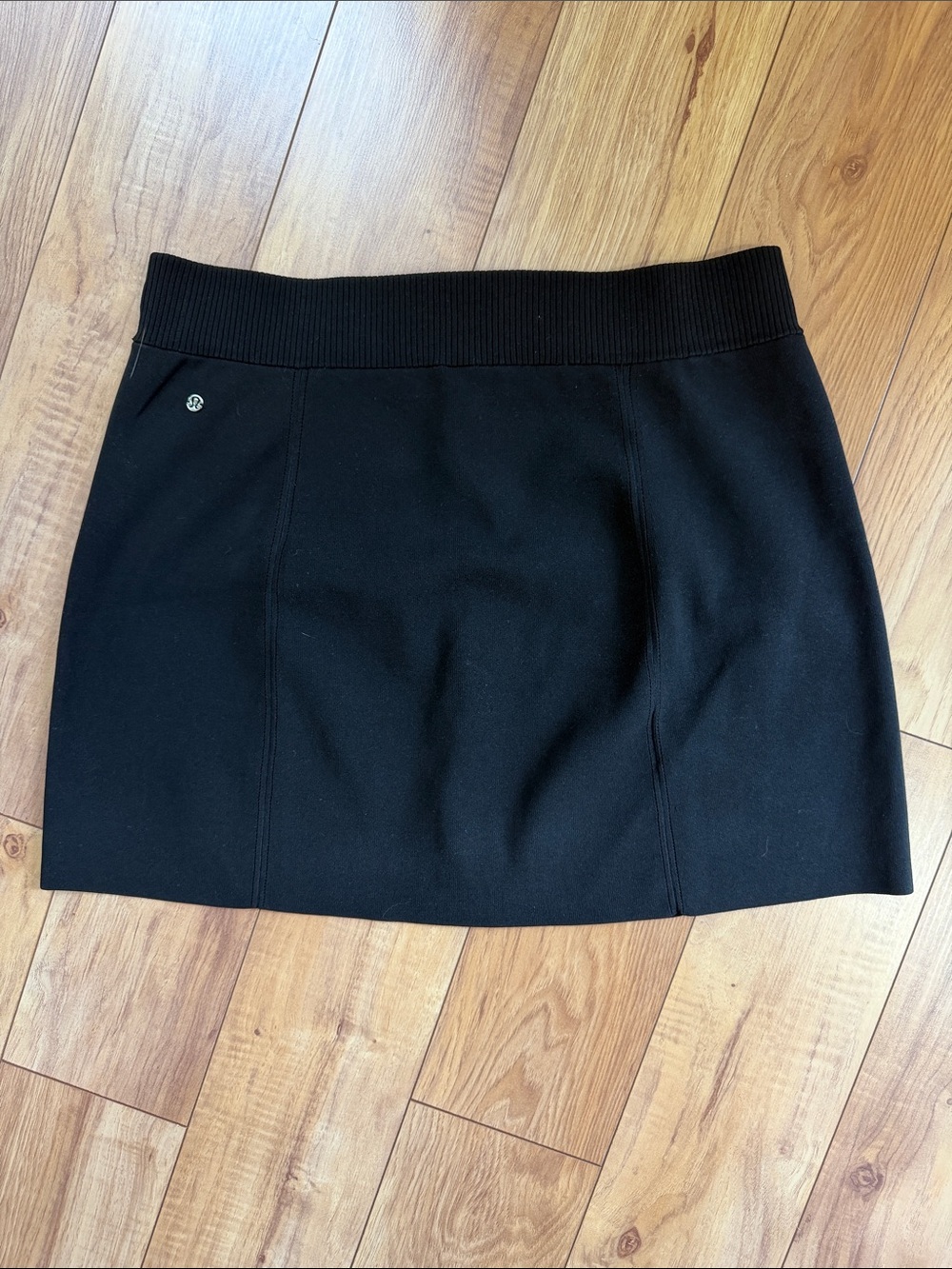 lululemon athletica Black Ribbed-Waist Mini Skirt